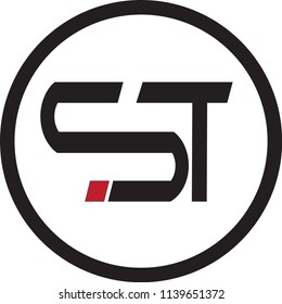st letter vector logo