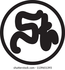 st letter vector logo