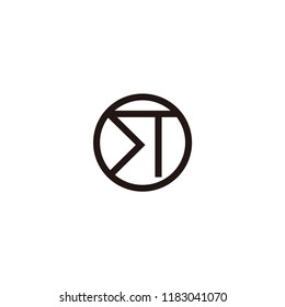 st letter vector logo