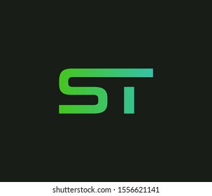 ST lettering monogram logo icon
