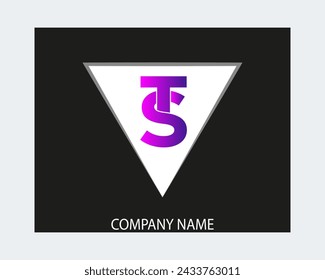 ST logo.ST abstract.ST latter vector Design.ST Monogram logo design .company logo