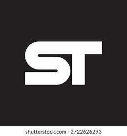 ST logo design. TS logo design. Circle ST logo design