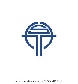 Signo vectorial de diseño de logotipo ST