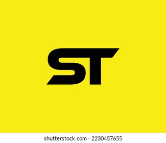 ST logo design vector template