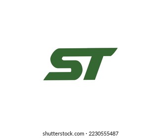 ST logo design vector template