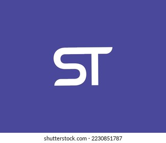 ST logo design vector template
