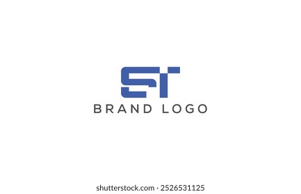 Projeto de modelo vetorial de design do logotipo ST para a marca