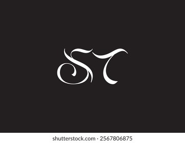 ST logo desing and monogram logo
