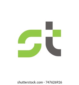 ST logo initial letter design template vector