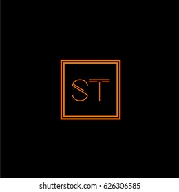 st logo letter initial, Abstract Polygonal Background Logo, design for Corporate Business Identity,flat icon, Alphabet letter
