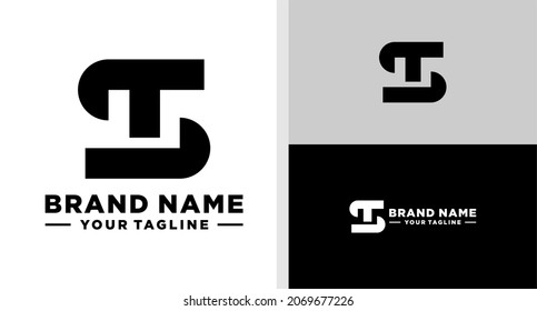 ST LOGO MONOGRAM BOLD SIMPLE EDITABLE