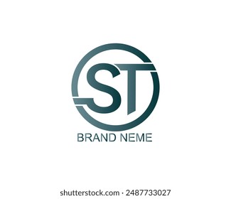 st logo simple vector letter text free design