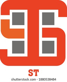 ST Logo Vector Image illustrator