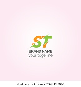 ST Logotype concept icon. Creative logo design