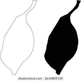 St. Louis city Missouri map outline, silhouette, contour vector