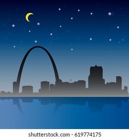 St. Louis City Night Scene 