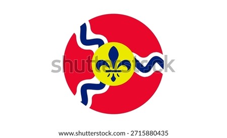 St. Louis logo, Missouri , flat color illustration