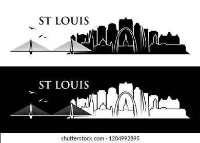 St Louis skyline - Missouri - United States of America USA - vector illustration