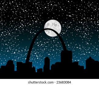 St. Louis Skyline At Night