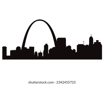 St. Louis skyline silhouette vector art