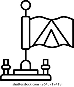 St Lucia Filled Style Icon Design