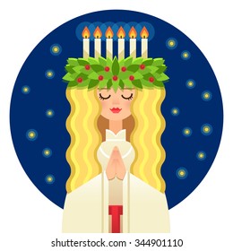 St Lucy's Day Vector Illustration 