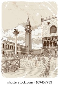 St. Mark's Campanile and The Doge's Palace, Venice