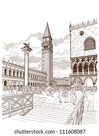 St. Mark's Campanile and The Doge's Palace, Venice