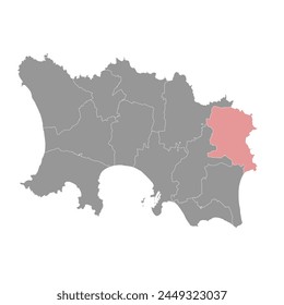 St Martin parishes map, administrative division of Jersey. Vector illustration.