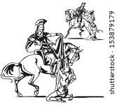 St Martin themes: Brush drawing-based vector illustrations showing St. Martin parting his cloak with a beggar