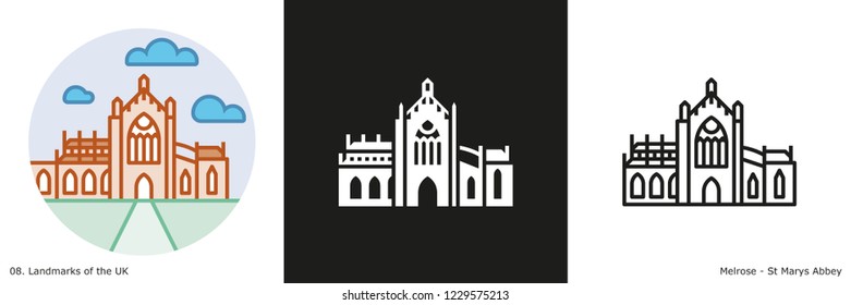 St Marys Abbey Icon - Melrose, Scotland