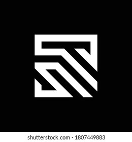ST monogram logo. Illustrated vector logo. ST letter logo