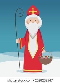 st. Nicholas, christmas greeting card