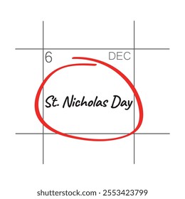 St. Nicholas Day, December 6 - calendar date.