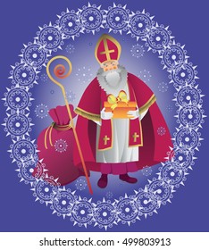 St. Nicholas. Design greeting cards, poster.