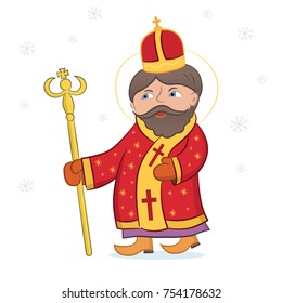 St. Nicholas. Vector illustration.