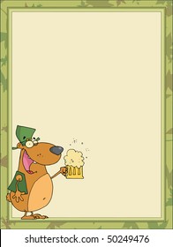 St Paddy's Day Bear Of A Stationery Background Or Blank Menu