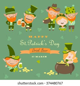St. Partick day with leprechaun