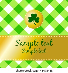 St. Patrick background with clover, element for design, vector illustration