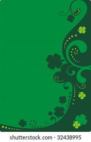 st. patrick background with pot of gold