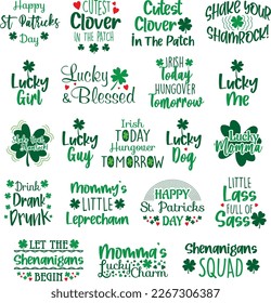 
Los diseños de color de St Patrick Bundle 20 incluyen 20 excelentes gráficos del Día de San Patricio que se pueden usar para camisetas, tazas o cualquier otro producto, así como productos promocionales.