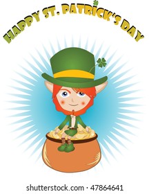 St. Patrick card over white background, t-shirt design
