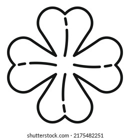St patrick clover icon outline vector. Four leaf. Ireland day