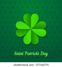 St. Patrick day background with green clover