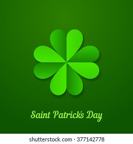 St. Patrick day background with green clover
