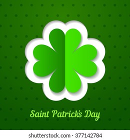 St. Patrick day background with green clover