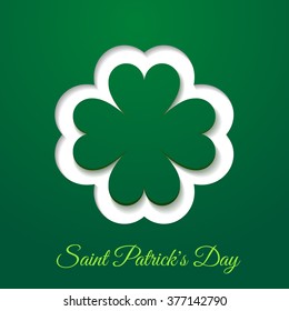 St. Patrick day background with green clover