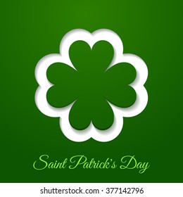 St. Patrick day background with green clover