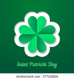 St. Patrick day background with green clover