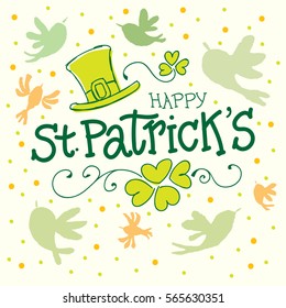 St patrick day card design, vector illustration. - Illustration